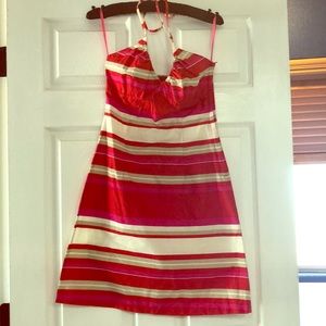 Red Stripe Halter Sundress